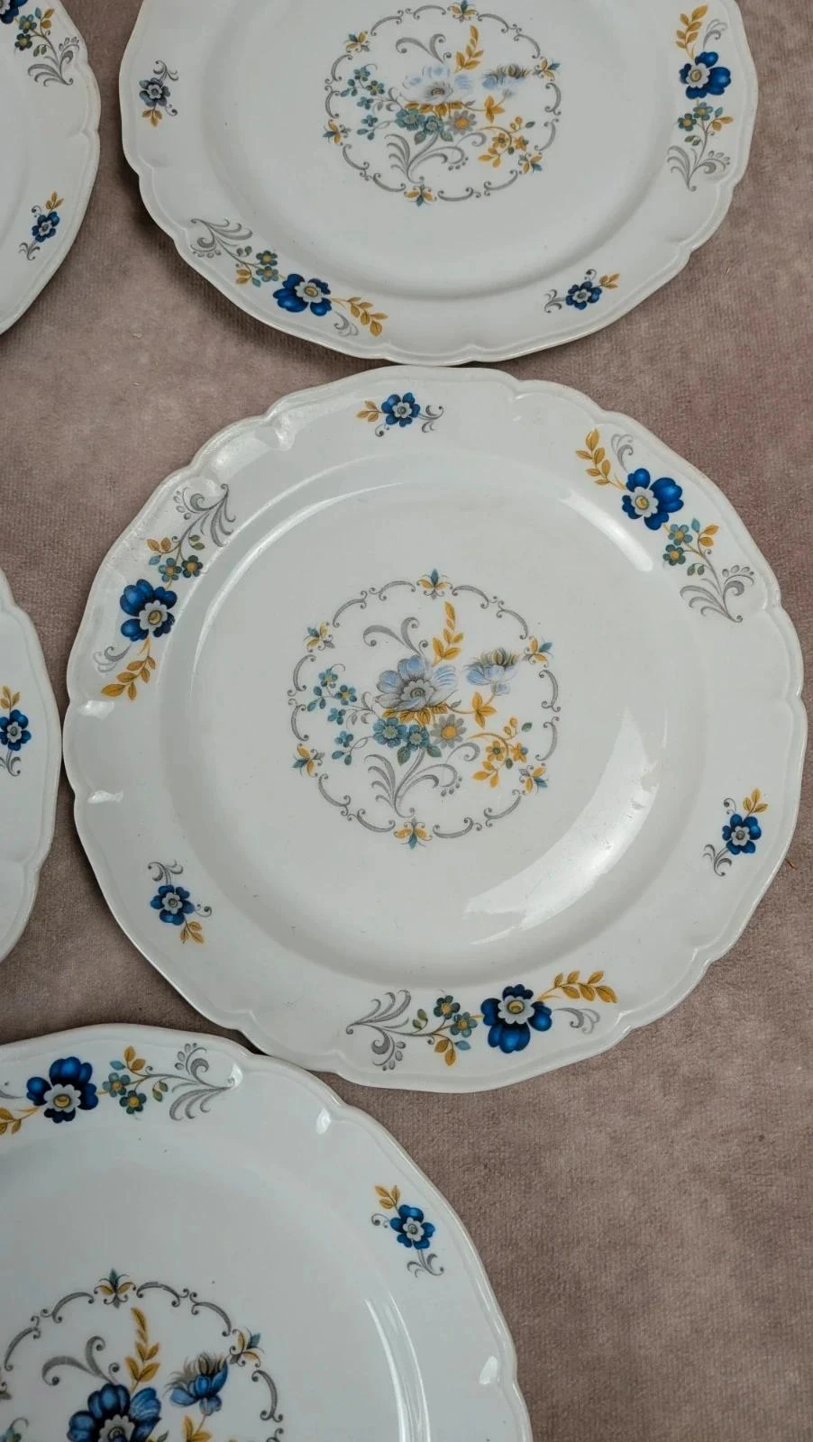 Conjunto de 5 pratos de sobremesa antigos Limoges U.l.i.m – photo 5